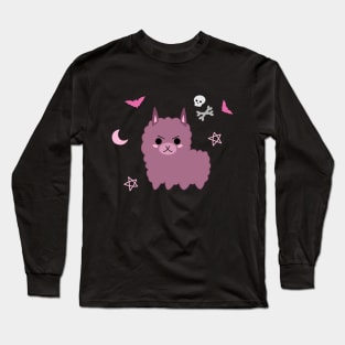 Pastel goth llama Long Sleeve T-Shirt